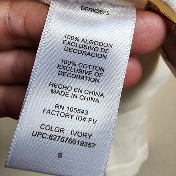 Daisy Fuentes Cream Ruffled Button Down Cardigan Size Small - Picture 9 of 16